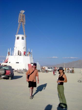 The one on the lighthouse, not with the shades.